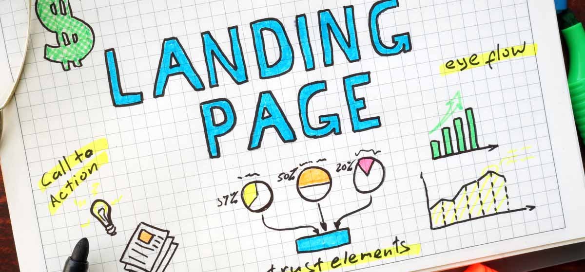 website landing page info graphic