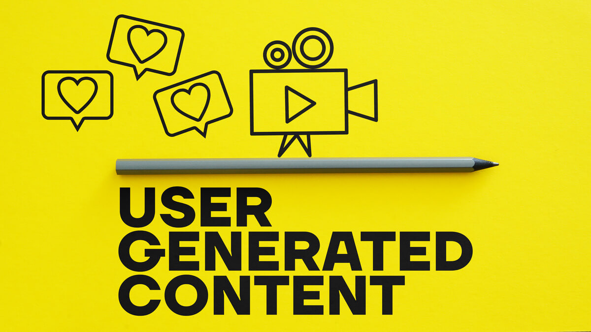 user generated content yellow graphic