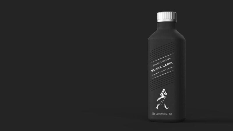 johnny walker black label new recycled bottle