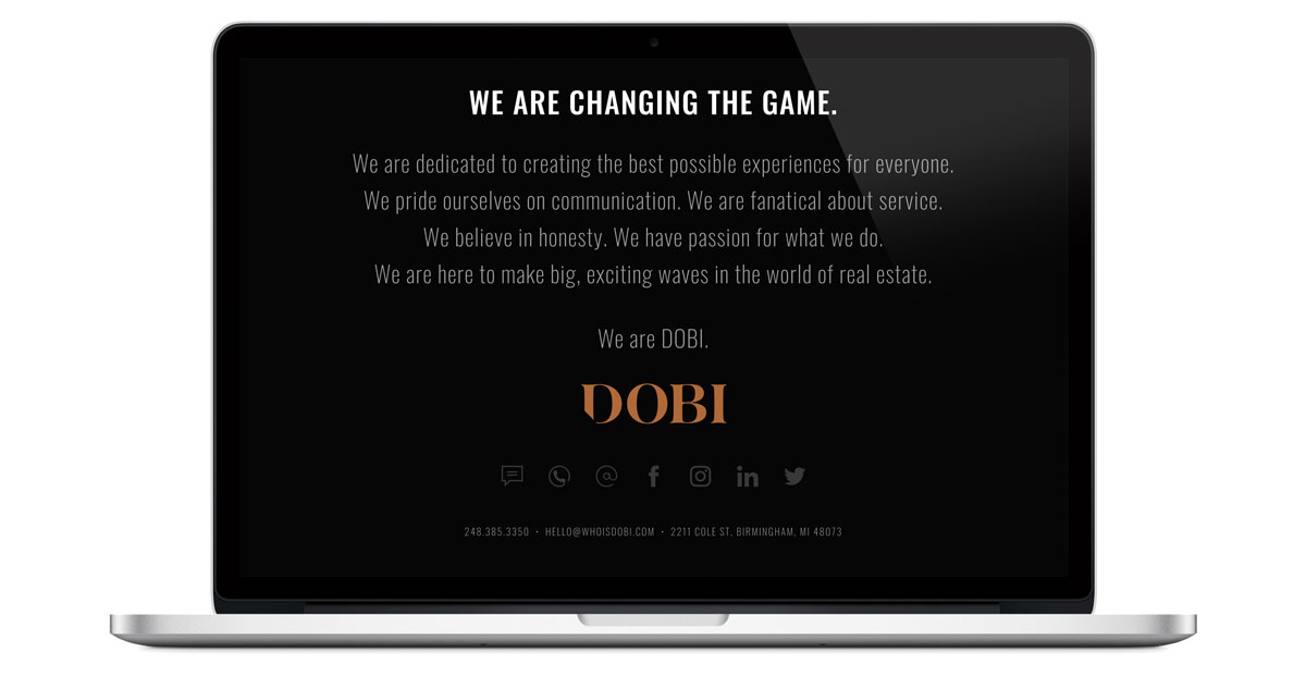 dobi real estate landing page