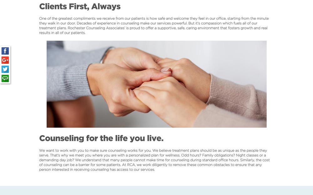 rca website screenshot