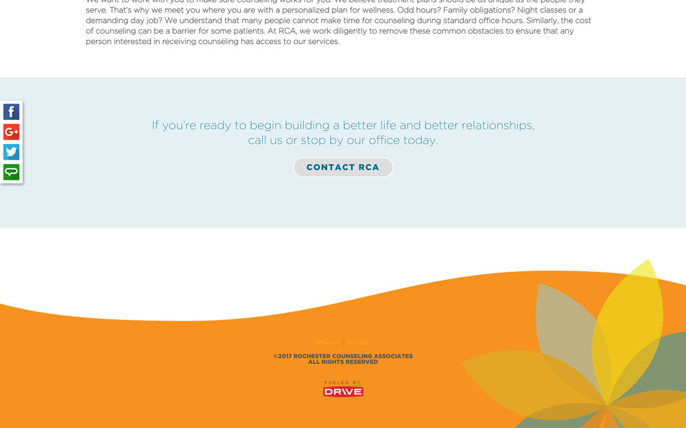 rca website screenshot