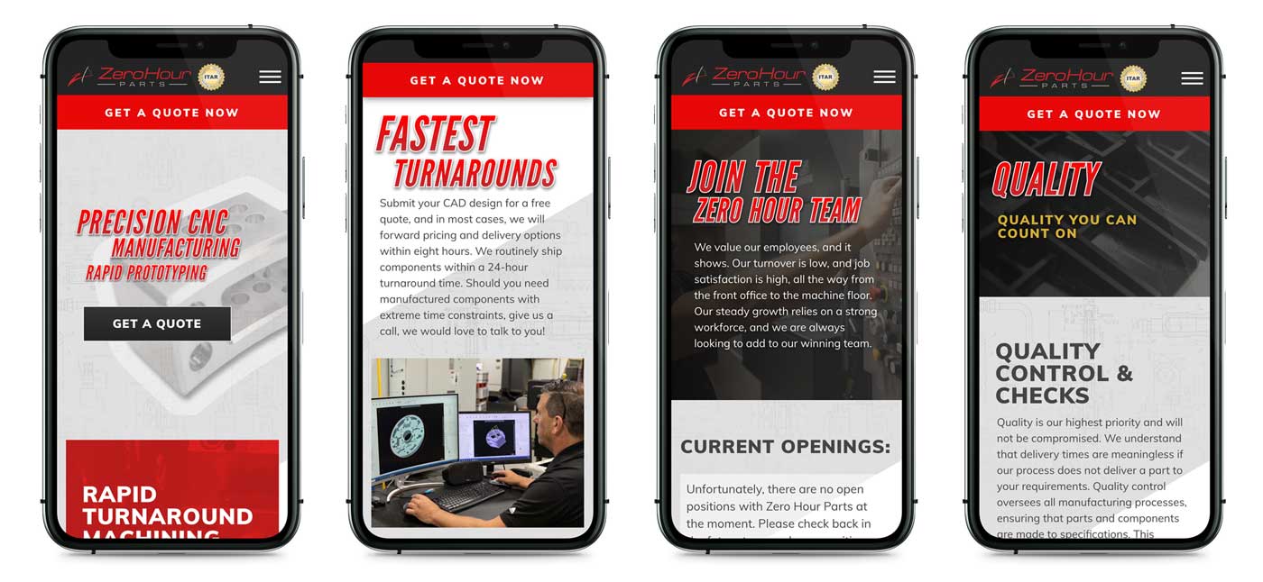 manufacturing company mobile website